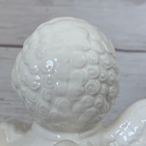 Fitz & Floyd Angel Candle Holder Ceramic Christmas Cherub Taper Candlestick - Picture 11 of 14